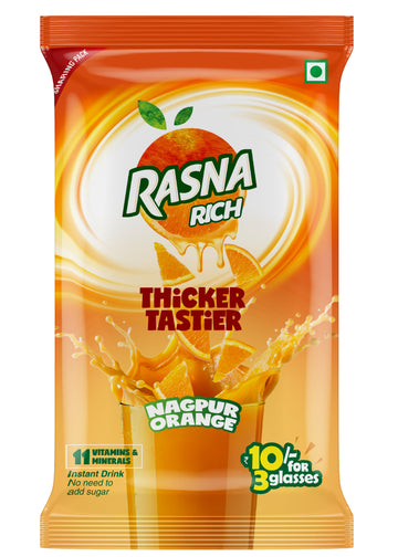 Rasna Nagpur Orange 10 Glass Pack