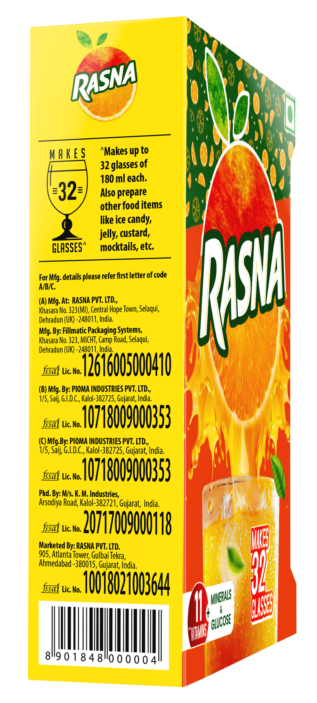 Fun Fruit Preparation 32 Glass: Orange