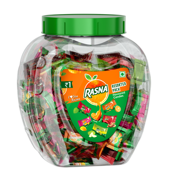 Rasna Candy Jar Assorted ( ORG + MNG + KAM +Imli +Pan )