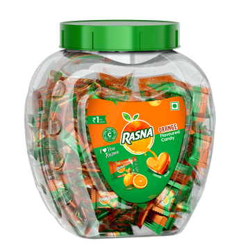 Rasna Candy Jar Orange 175 PCS + 5 PCS