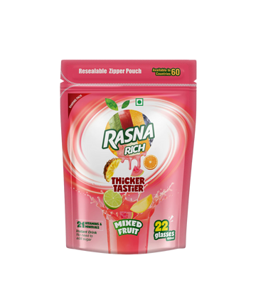 Rasna Rich Zipper Pack - Mixed Fruit Flavour