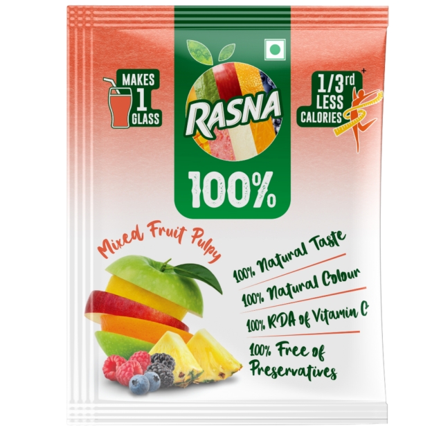 Rasna 100% Mixed Fruit Pulpy 15.2g