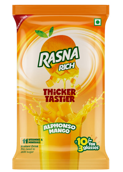 Rasna Alphonso Mango 10 Glass Pack