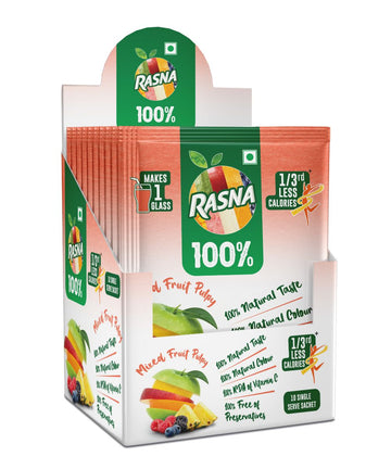 Rasna 100% Mixed Fruit Pulpy Tenner Pack