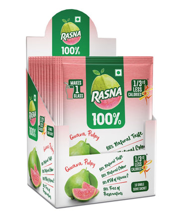 Rasna 100% Guava Pulpy Tenner Pack