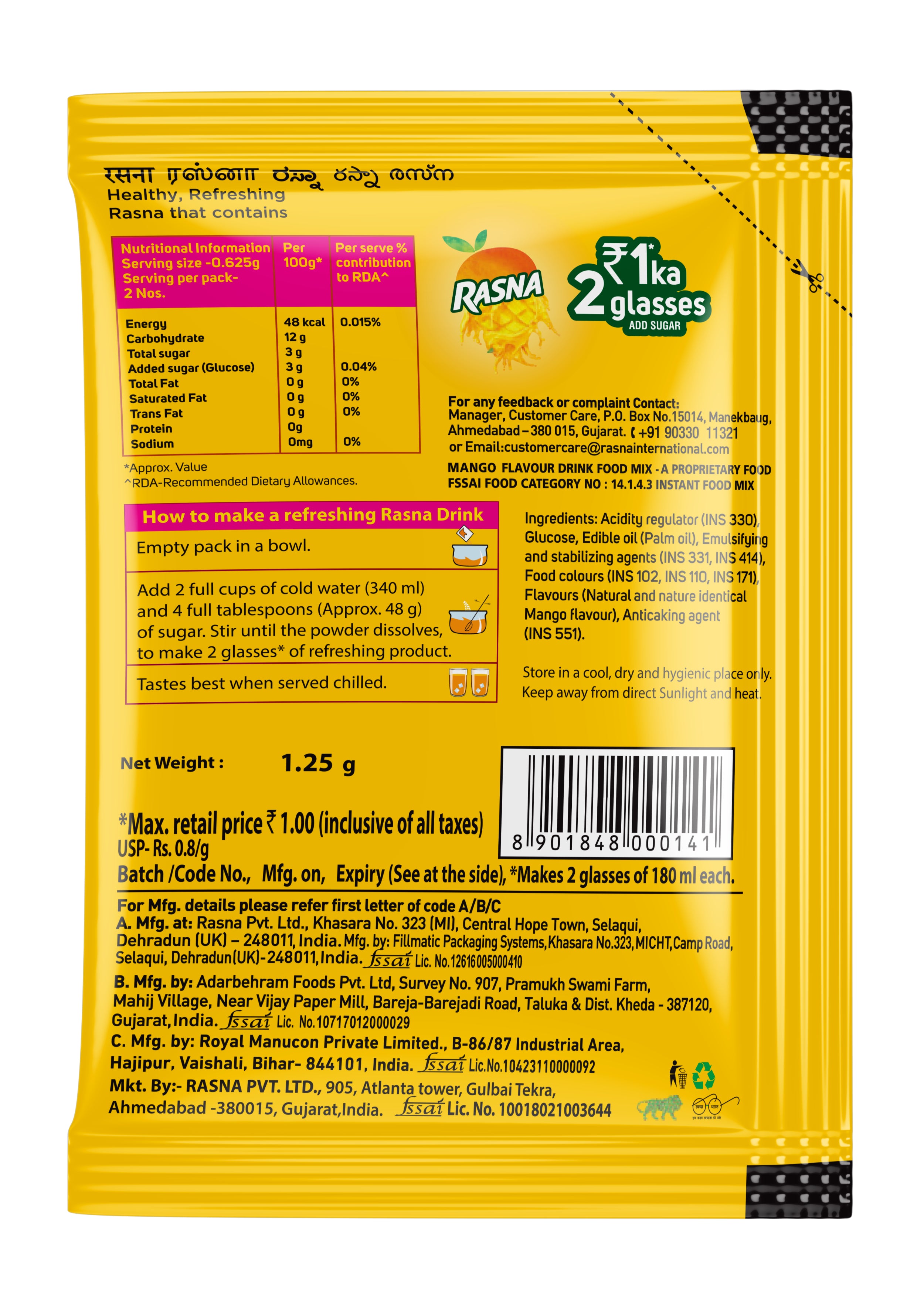 Rasna Alphonso Mango 1 ka 2
