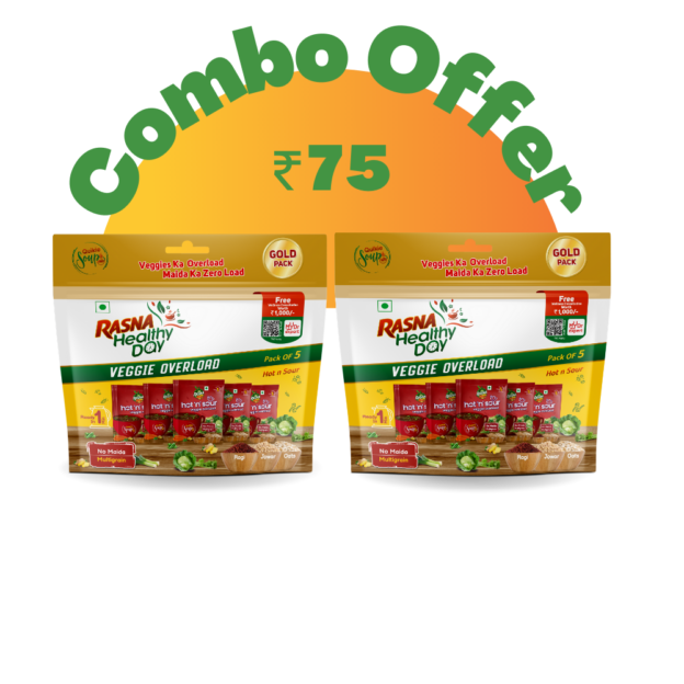 Rasna Quikie Veggie Overload Soup: Manchow Pack of 5 Combo