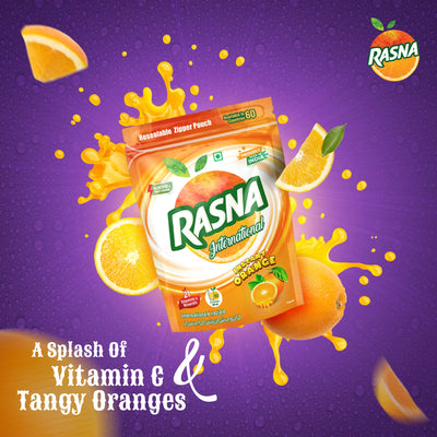 Rasna International 400gm Zipper Pouch Orange + Lemon