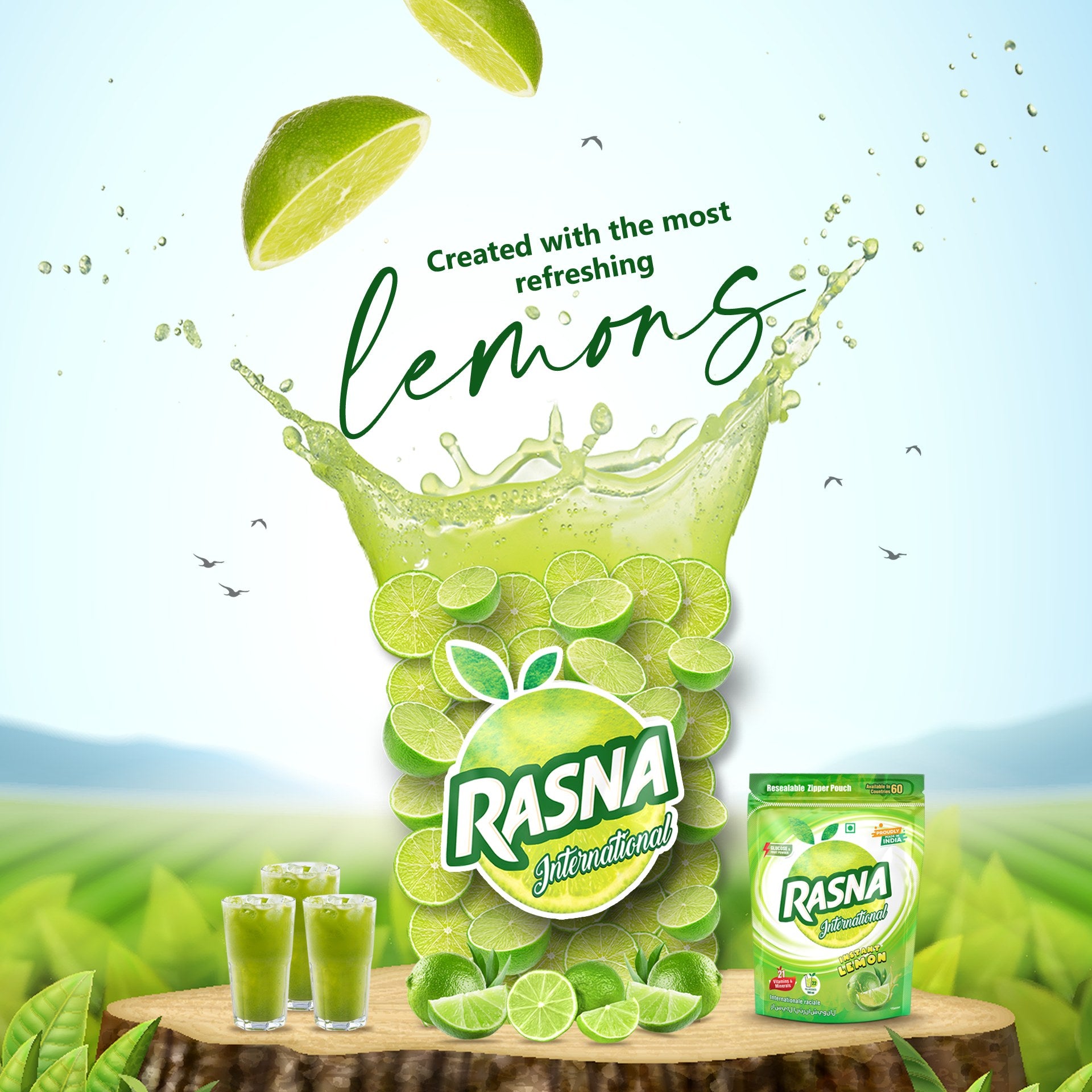 Rasna International 400gm Zipper Pouch Orange + Lemon