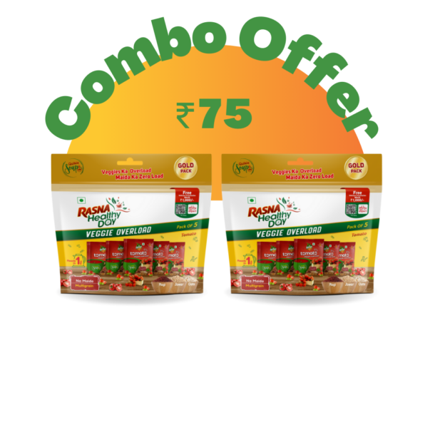 Rasna Quikie Veggie Overload Soup: Tomato Pack of 5 Combo