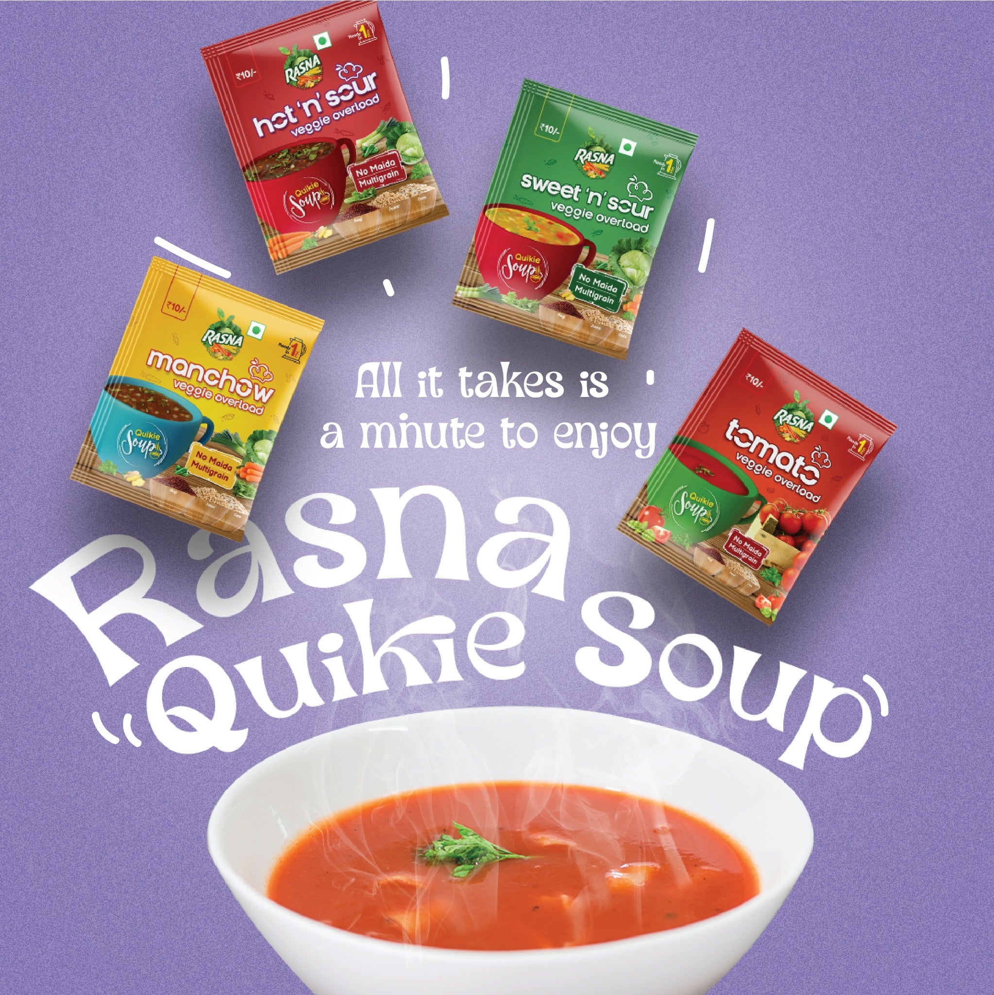 Rasna Quikie Soup Sweet n Sour Single Serve 20g