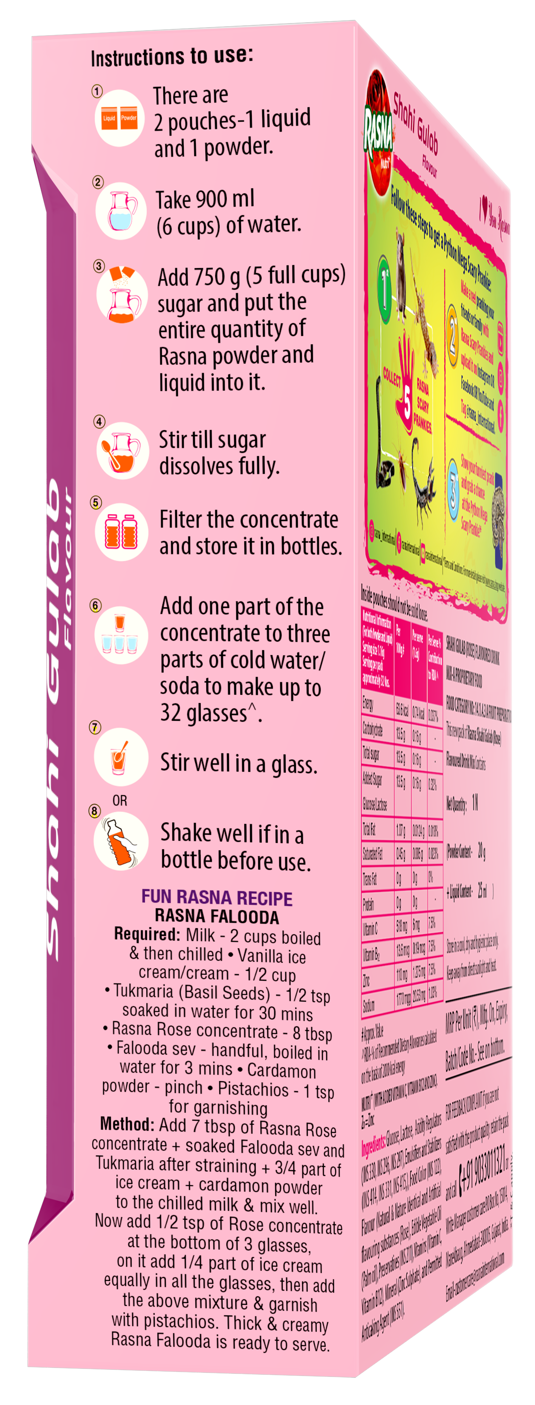 Fun Food Mix 32 Glass: Rose