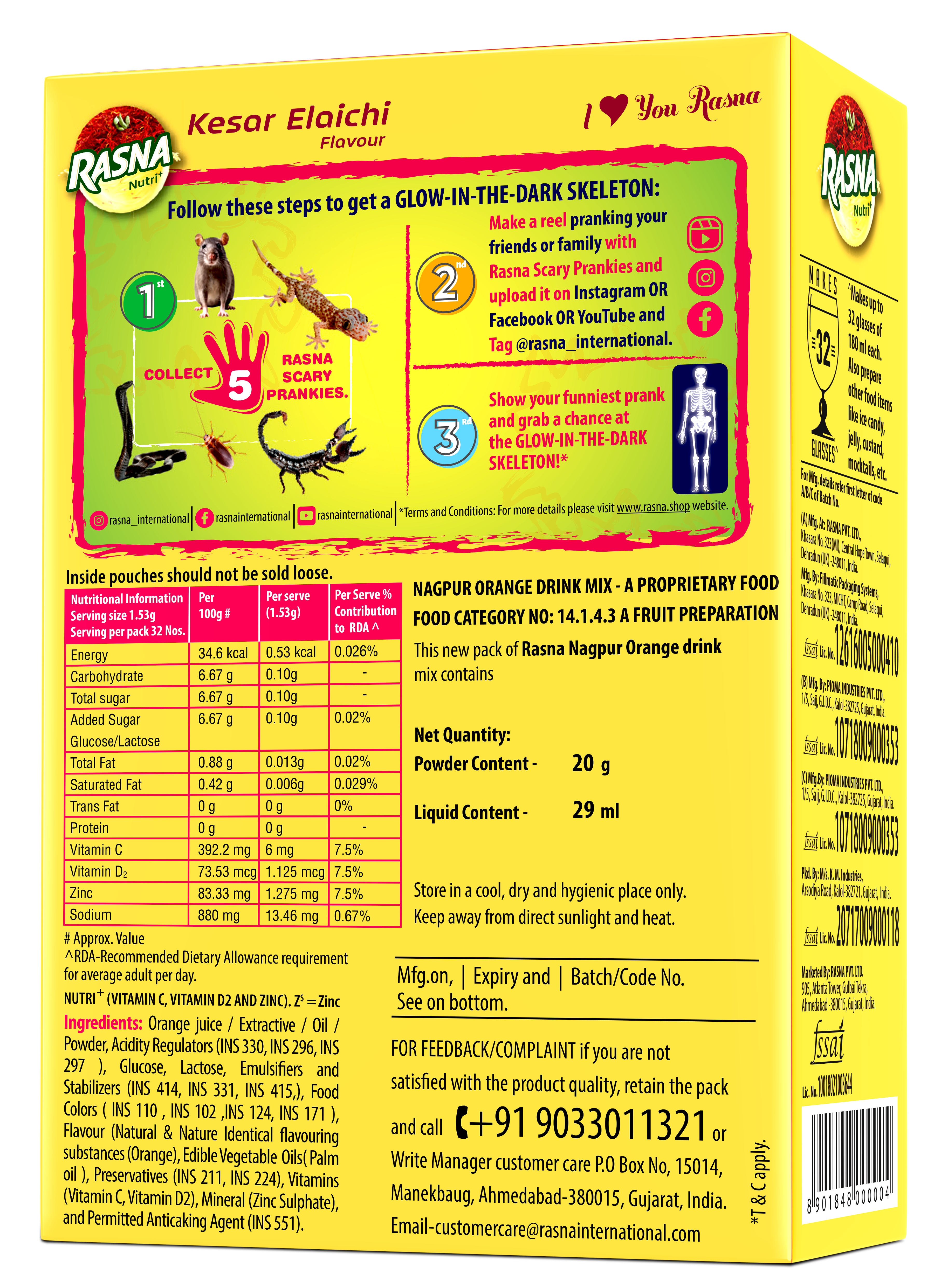 Rasna 32 Glass Kesar Elaichi
