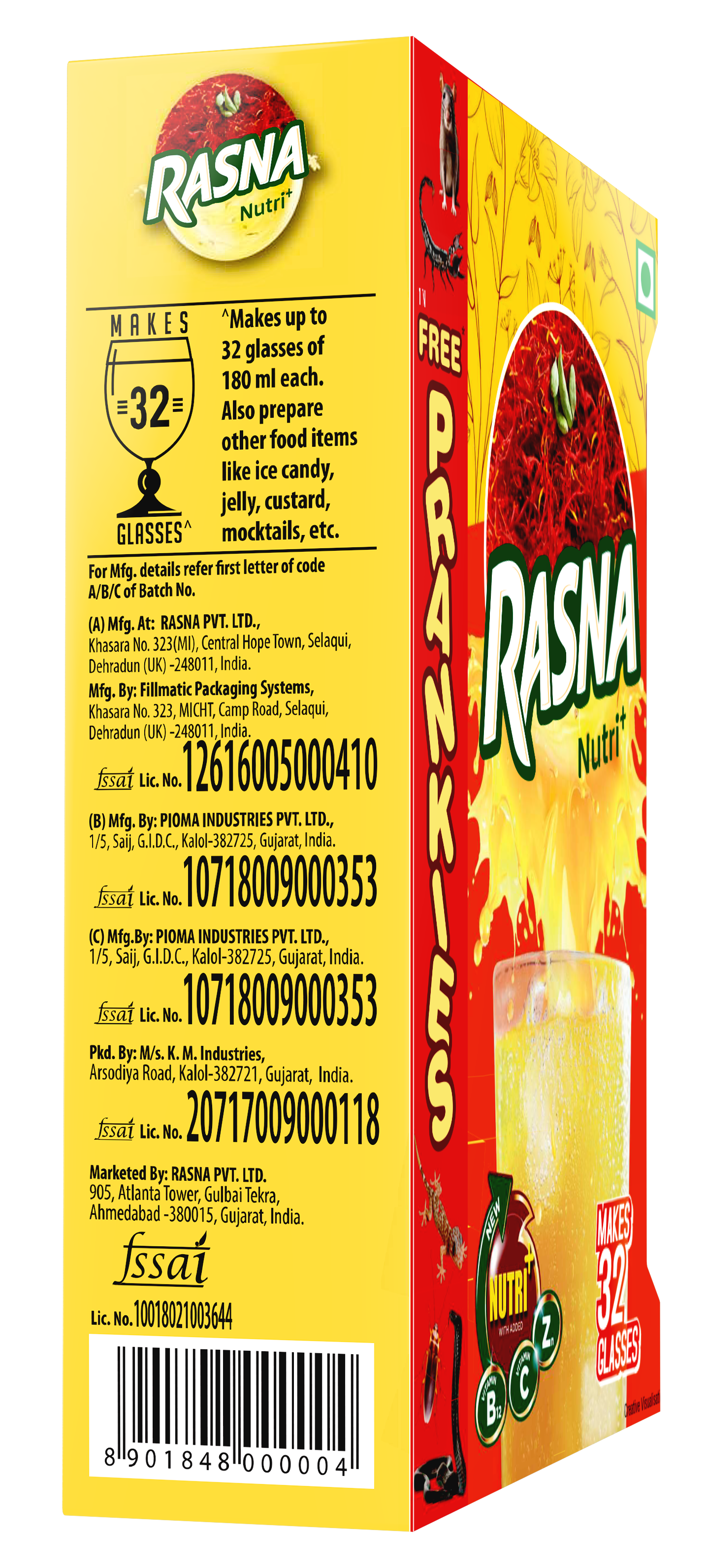 Rasna 32 Glass Kesar Elaichi