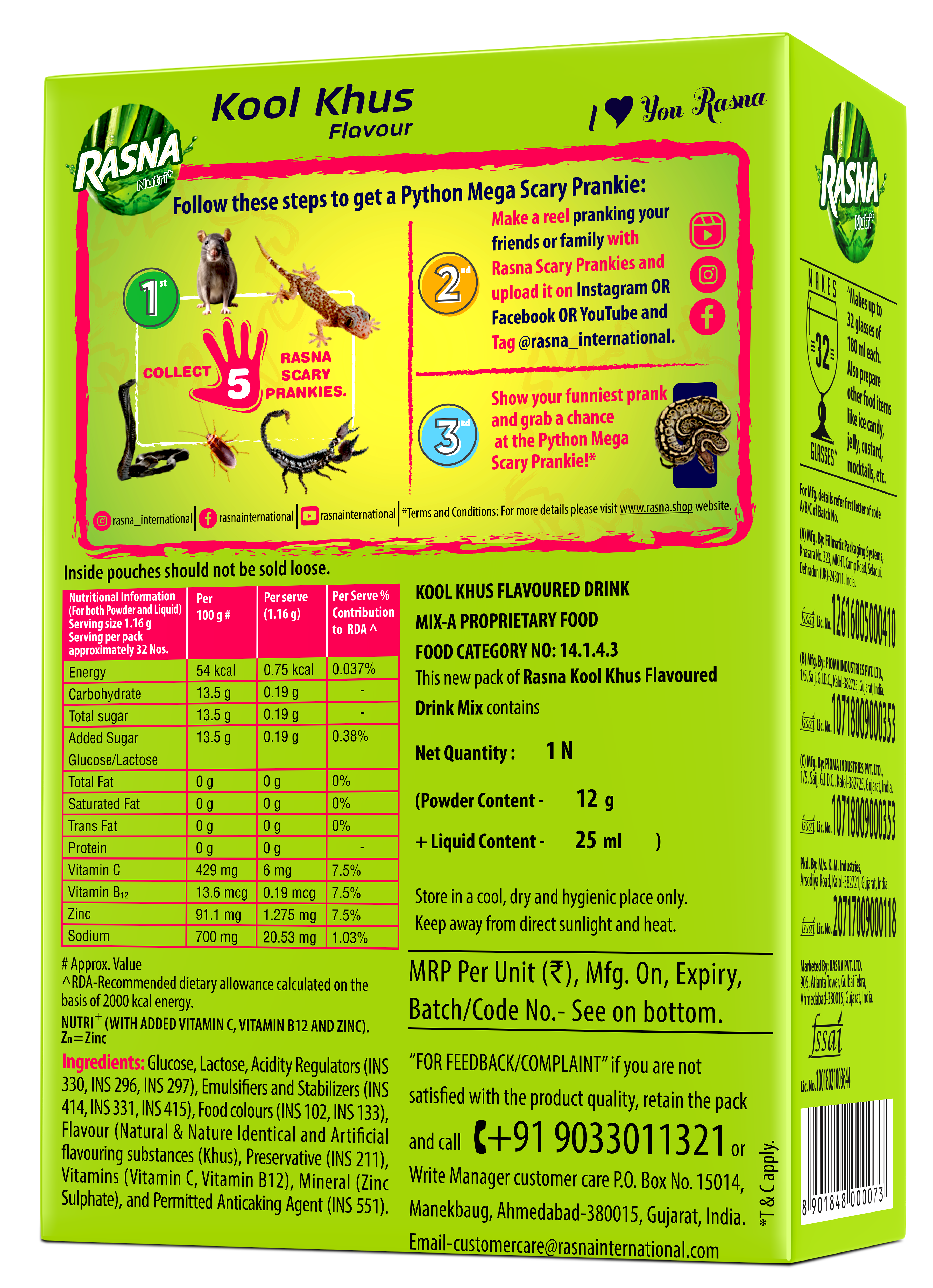 Fun Food Mix 32 Glass: Khus