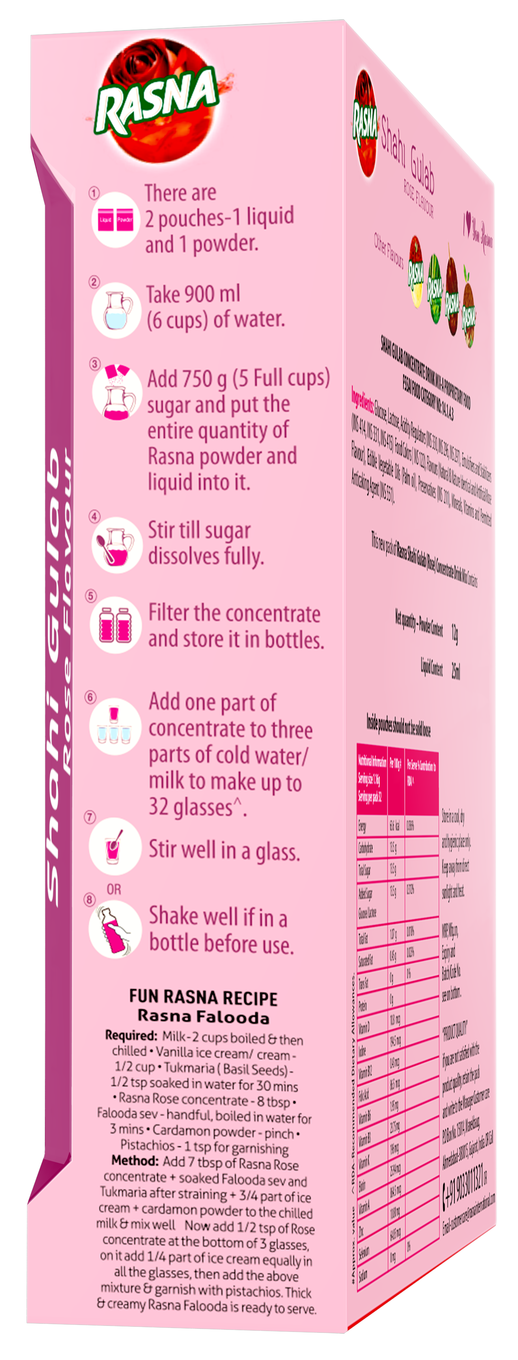 Fun Food Mix 32 Glass: Rose