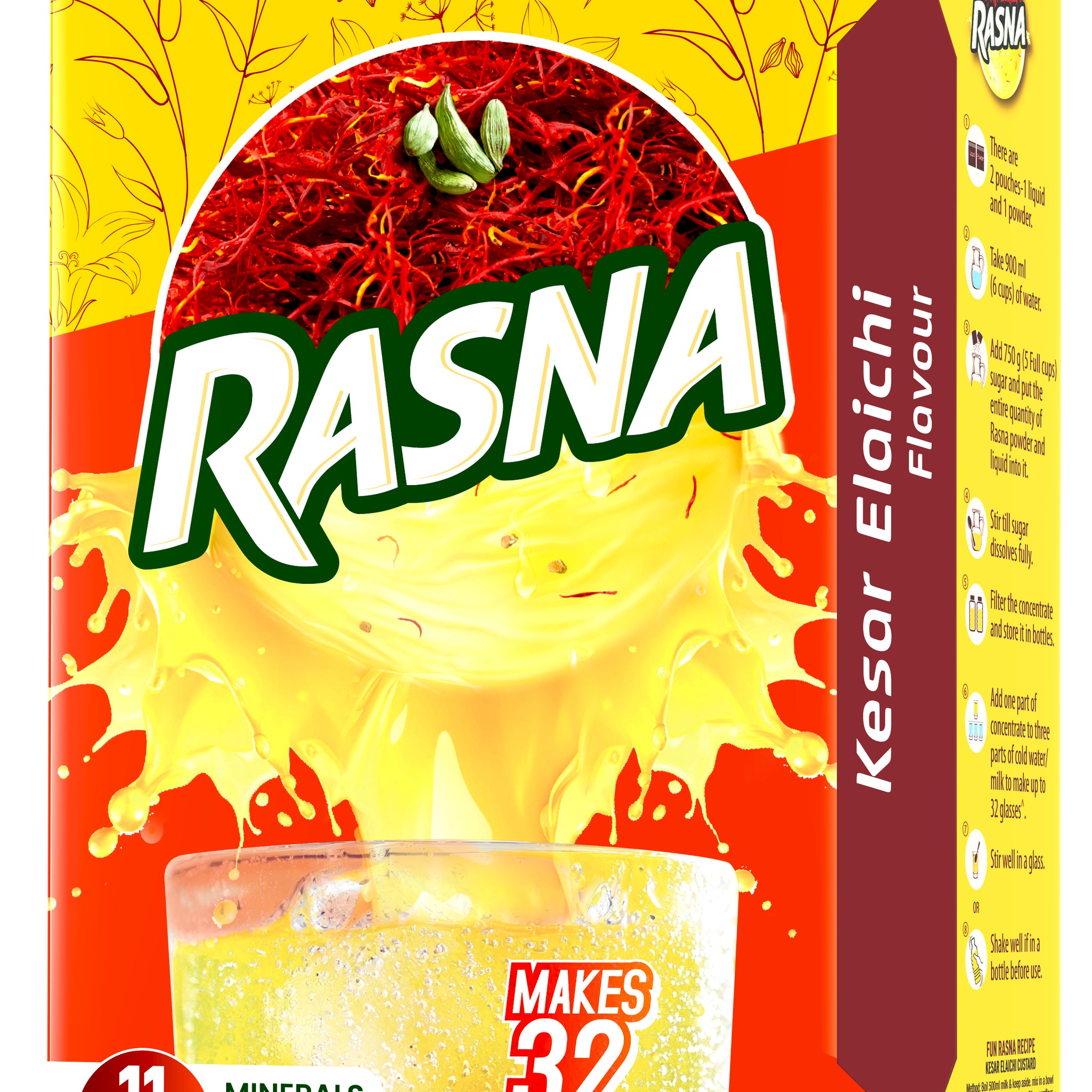 Rasna 32 Glass Kesar Elaichi