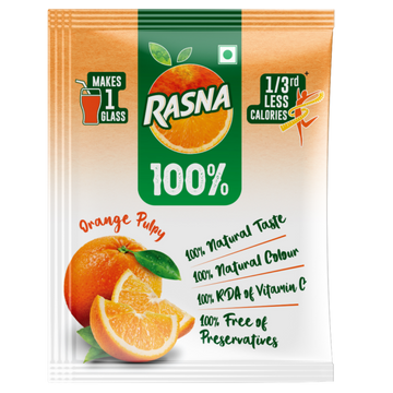 Rasna 100% Orange Pulpy 15.2g