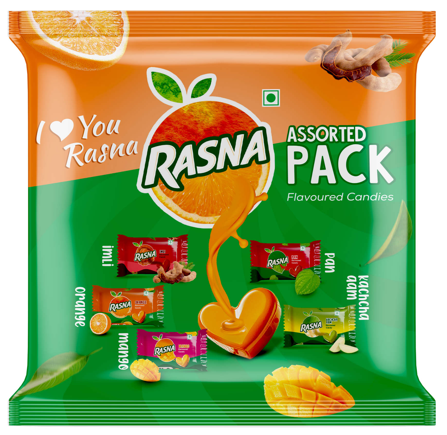 Rasna Candy Pouches Assorted 100 PCS