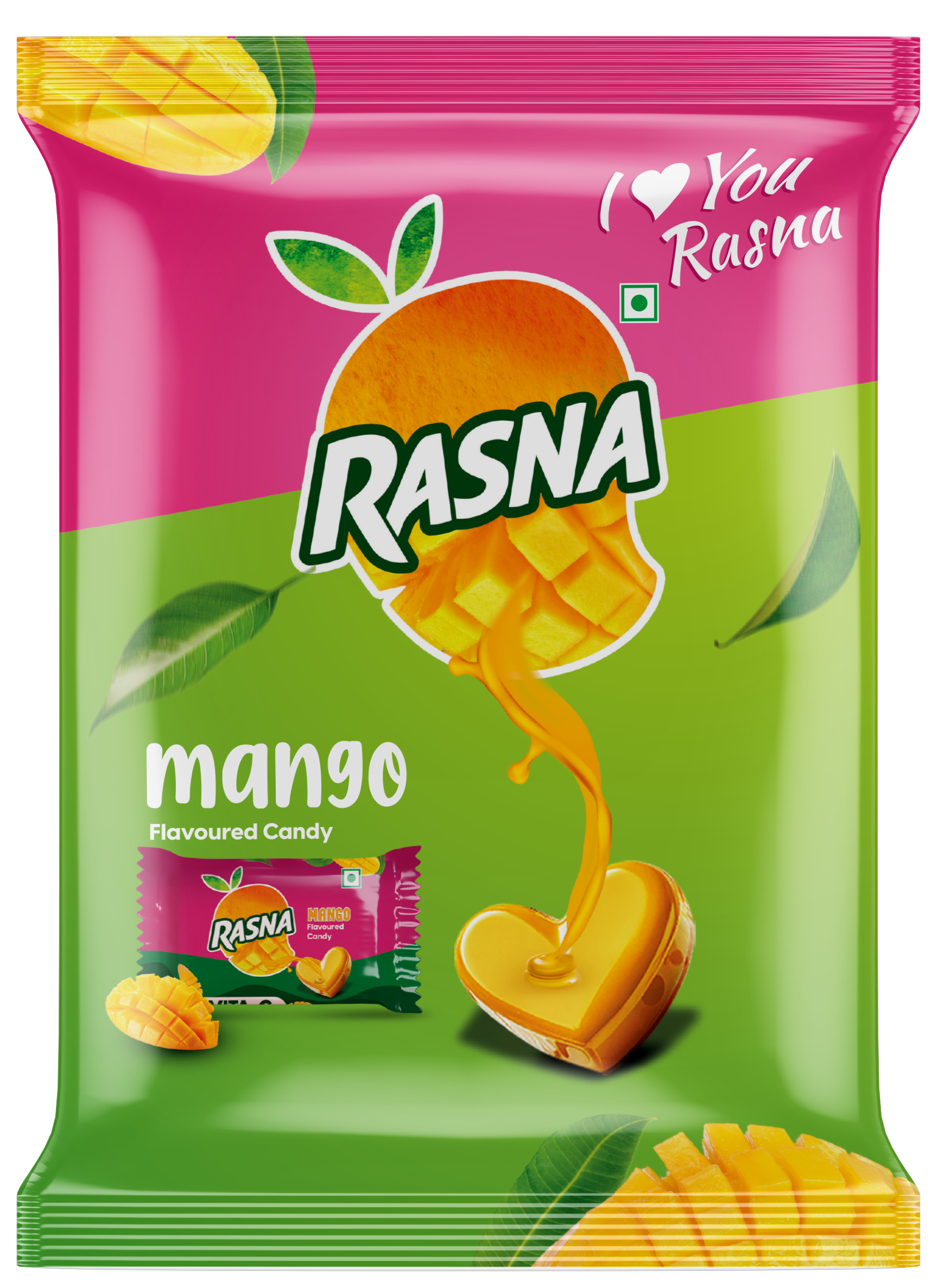 Rasna Candy Pouches Mango 100 PCS