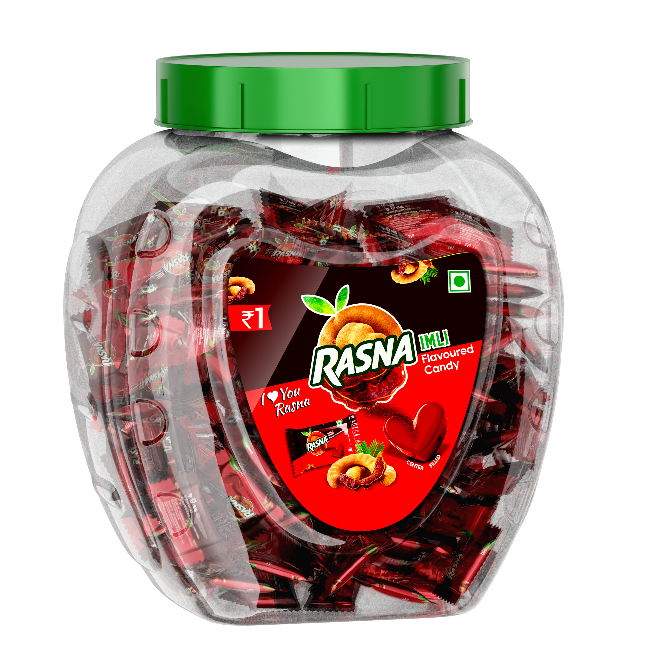 Rasna Candy Jar Imli 175 PCS + 5 PCS