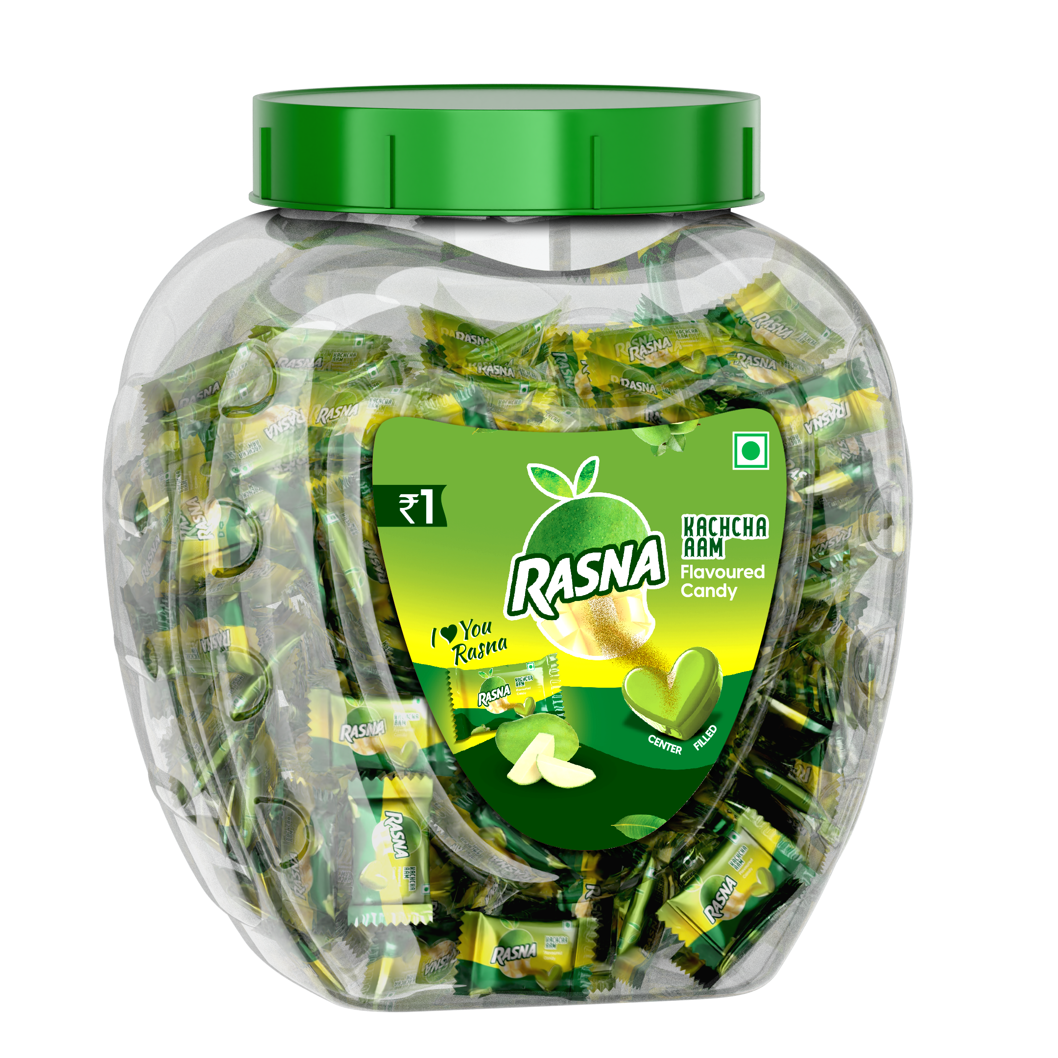 Rasna Candy Jar  Kachcha Aam 175 PCS + 5 PCS