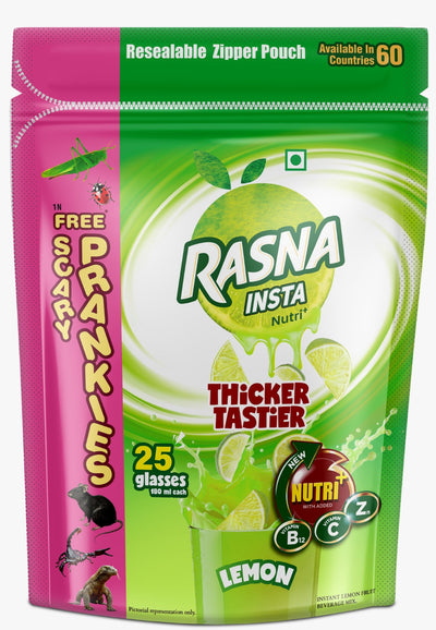 Rasna Insta Nutri+ 500g Zipper Pouch: Lemon