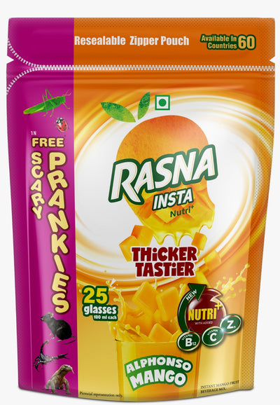 Rasna Insta Nutri+ 500g Zipper Pouch: Mango