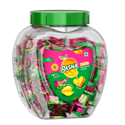 Rasna Candy Jar  Mango 175 PCS + 5 PCS