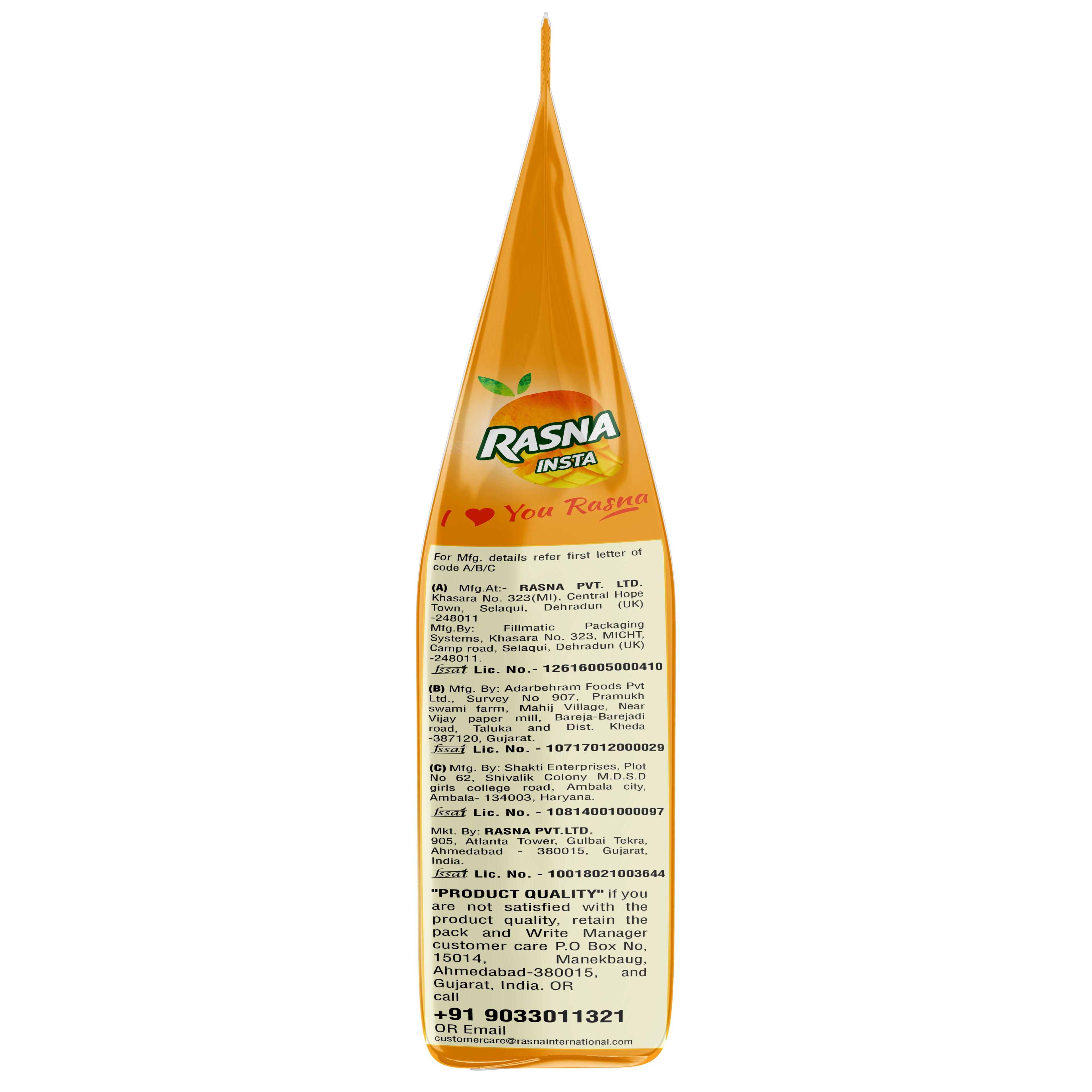 Rasna Insta 750g Mango