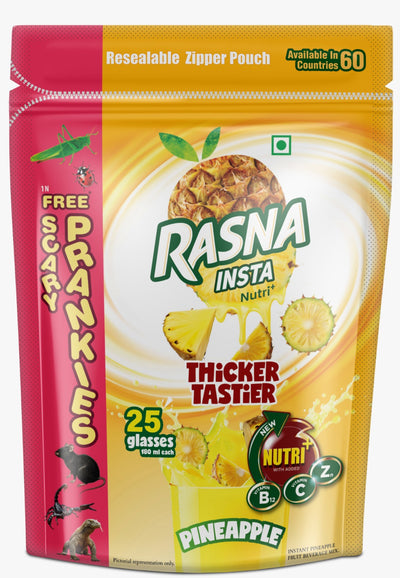 Rasna Insta Nutri+ 500g Zipper Pouch: Pineapple