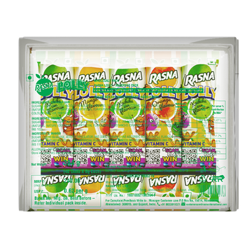 Rasna Assorted Lolly Pack ( Orange+ Mango+Kachcha aam) 48 PCS