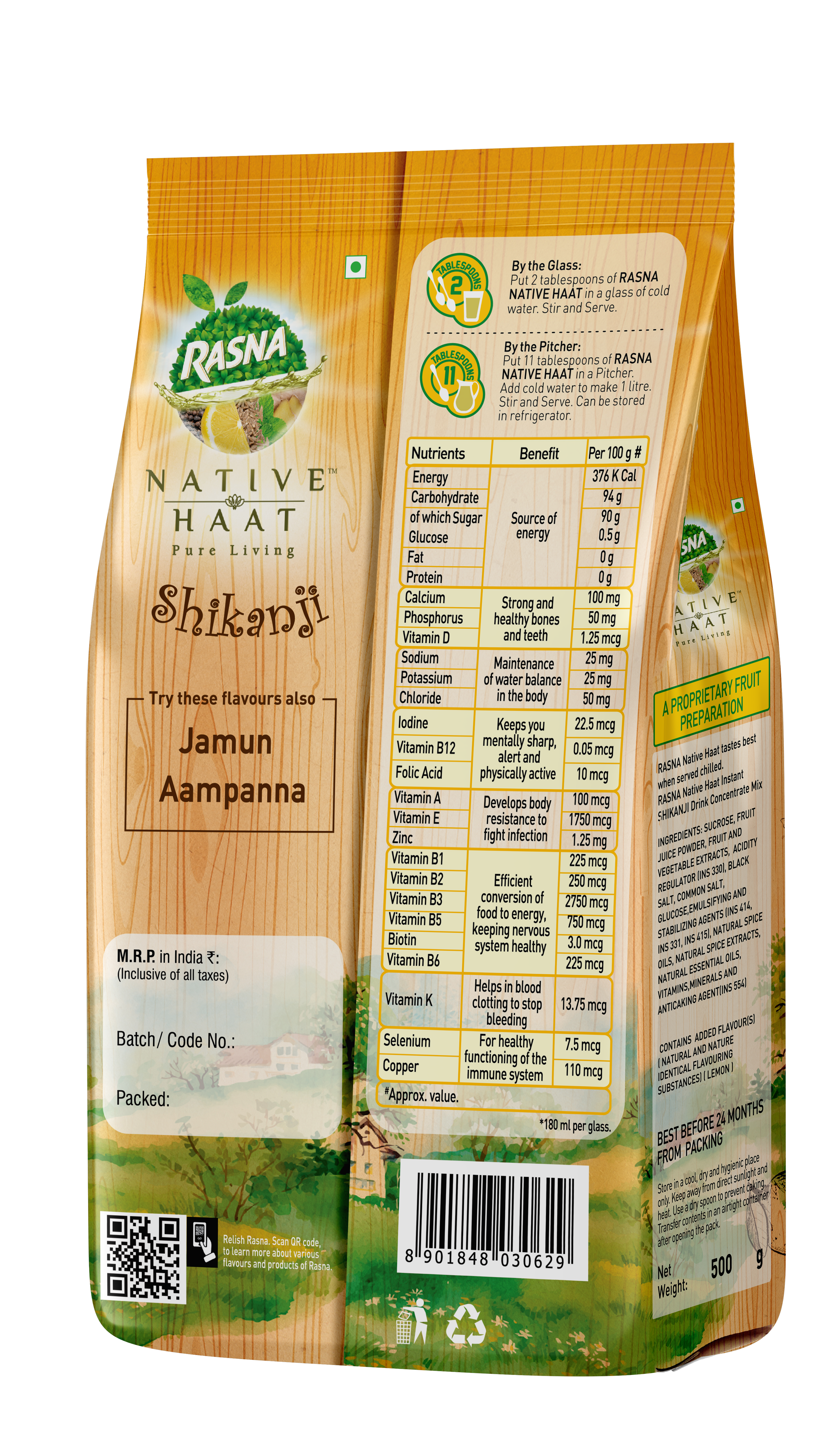 Rasna Native Haat Shikanji 500g