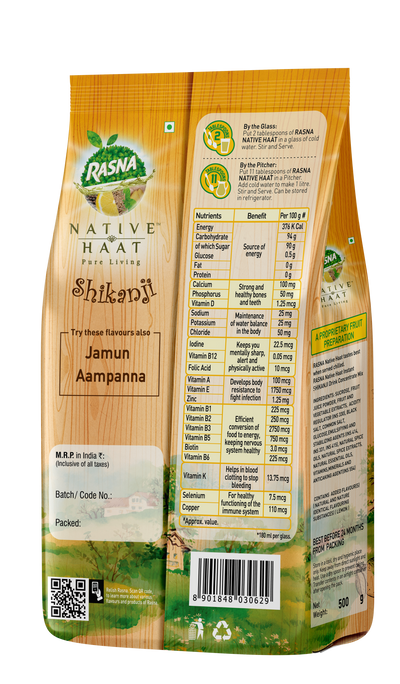 Rasna Native Haat Shikanji 500g