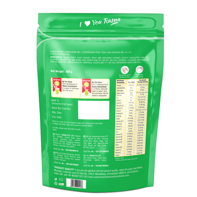 Rasna International 400gm Zipper Pouch Orange + Lemon