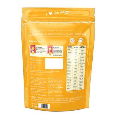 Rasna International 400gm Zipper Pouch Mango+ Lemon