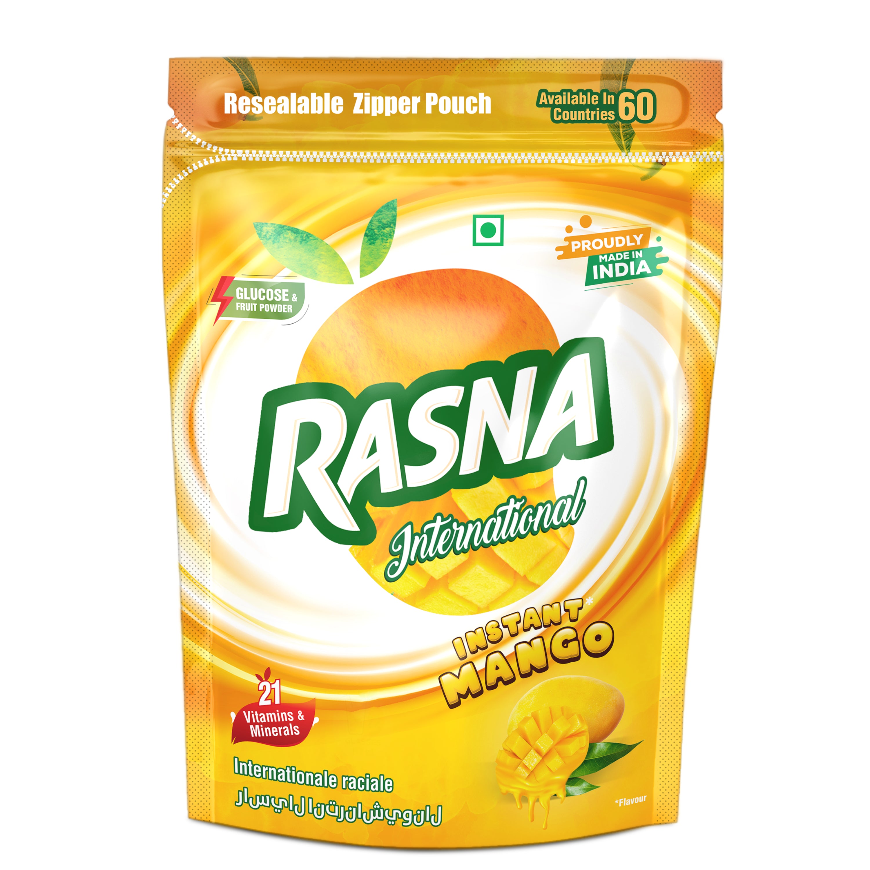Rasna International 400gm Zipper Pouch Orange + Mango