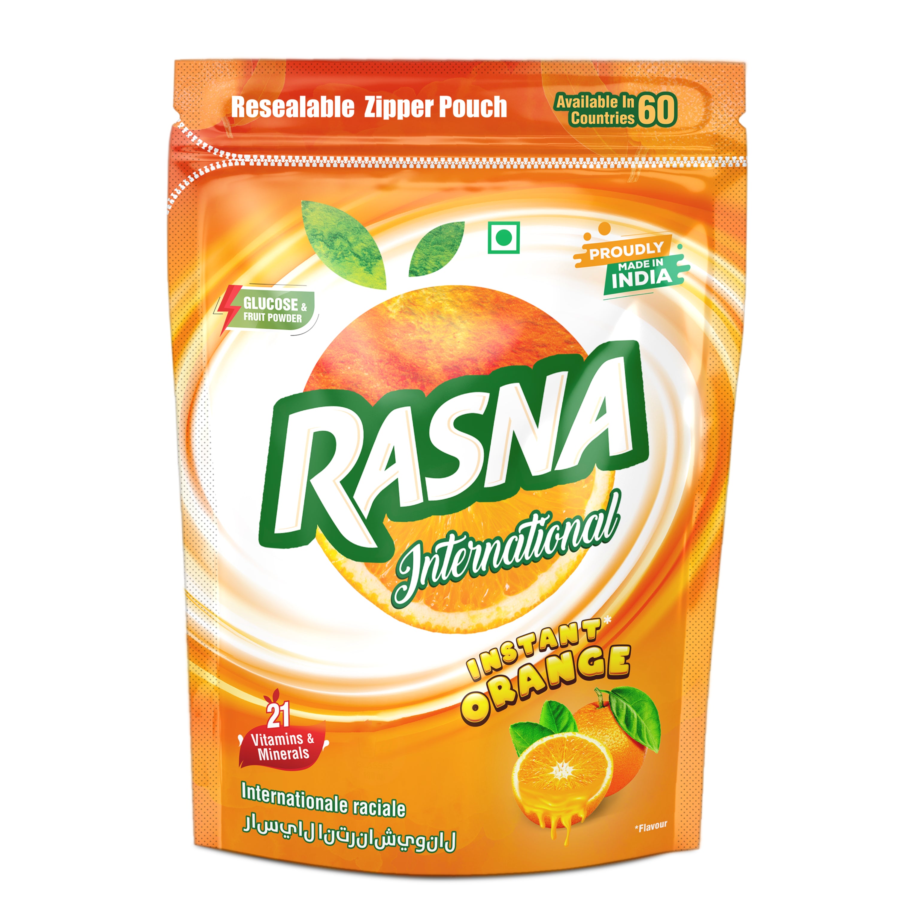 Rasna International 400gm Zipper Pouch Orange + Lemon
