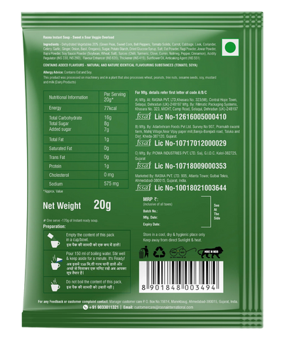 Rasna Quikie Soup Sweet n Sour Single Serve 20g