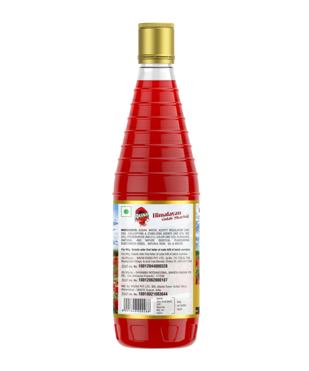 Rasna Himalayan Gulab Sharbat 750ml