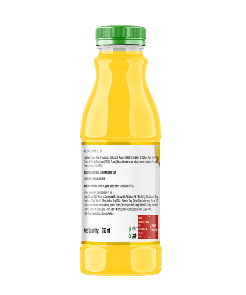 Rasna Nutri+ Squash 750 ml-Pineapple