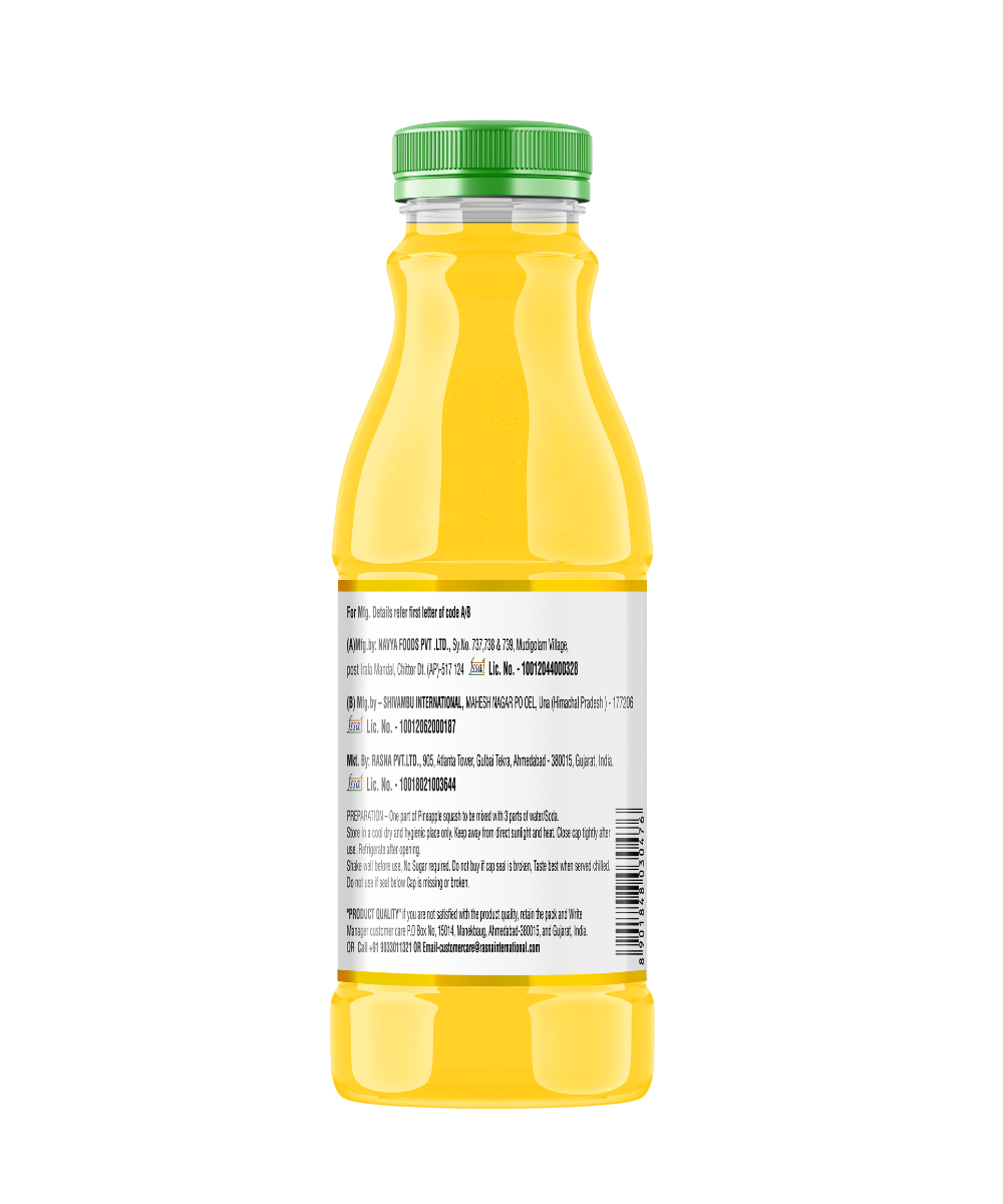Rasna Power Squash Pineapple 750 ml