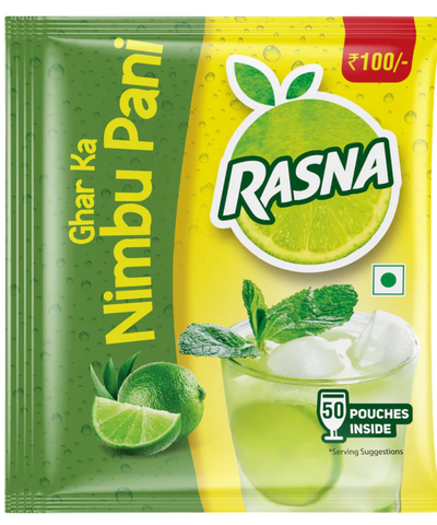 Rasna Ghar Ka Nimbupani 3g (Pack of 100)