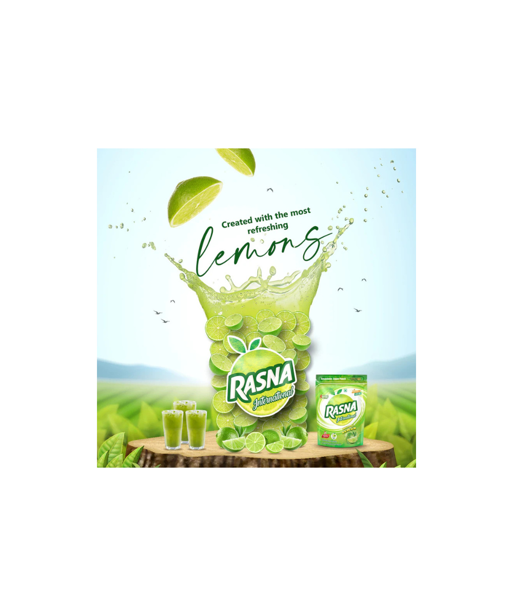 Rasna International 400gm Zipper Pouch Lemon + Lemon