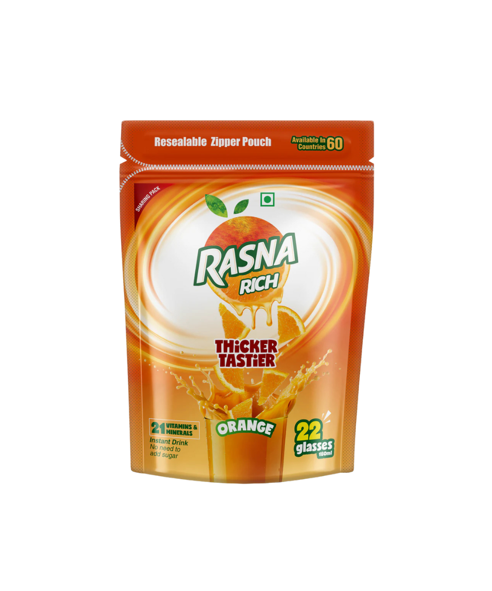 Rasna Rich Zipper Pack - Orange Flavour