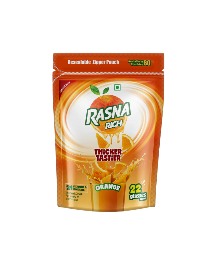 Rasna Rich Zipper Pack - Orange Flavour