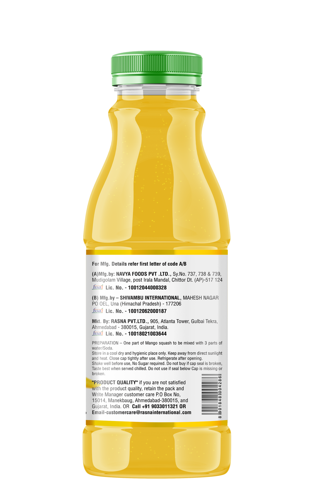 Rasna Power Squash Mango 600ml