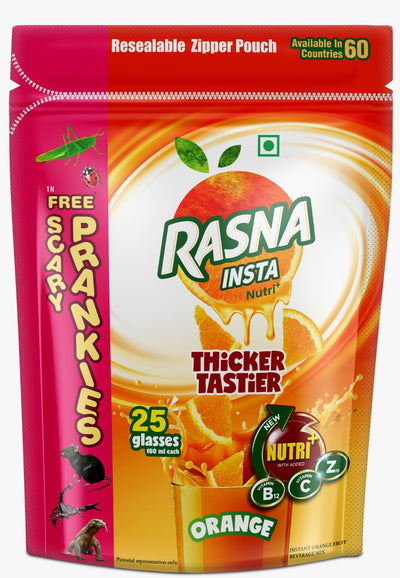 Rasna Insta Nutri+ 500g Zipper Pouch: Orange